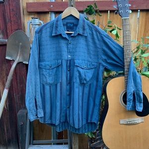 Vintage “In Private” multi print shirt.